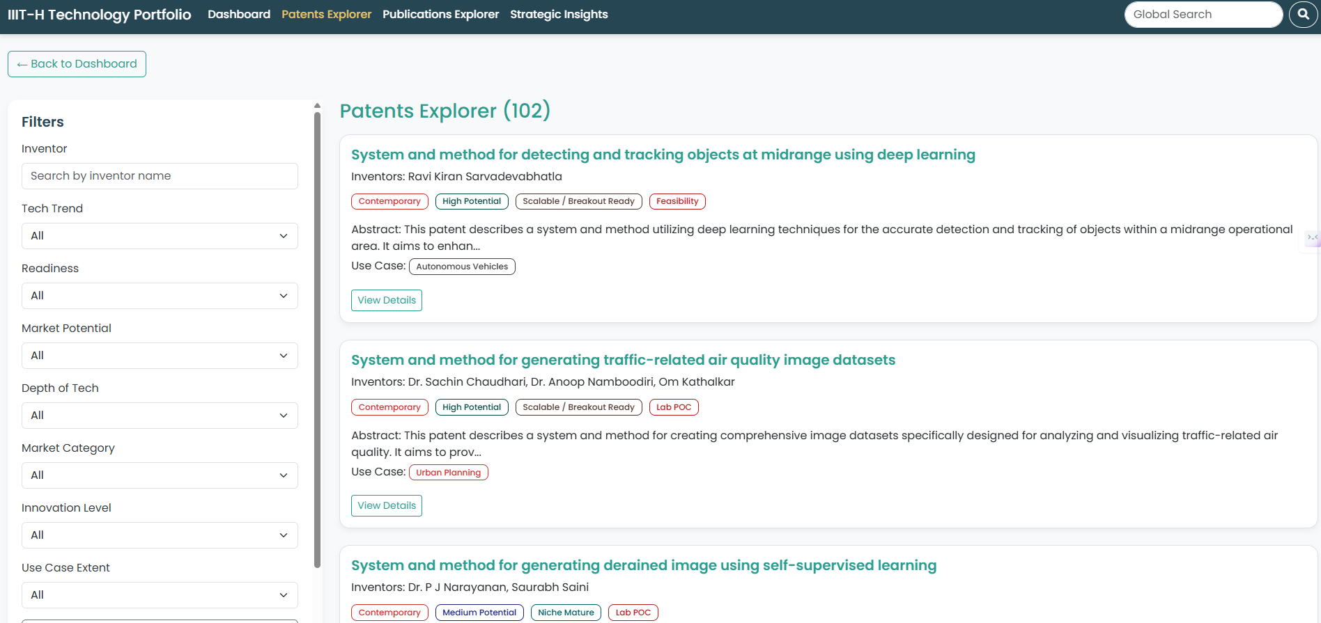 IIIT-H Technology Portfolio Hero Image